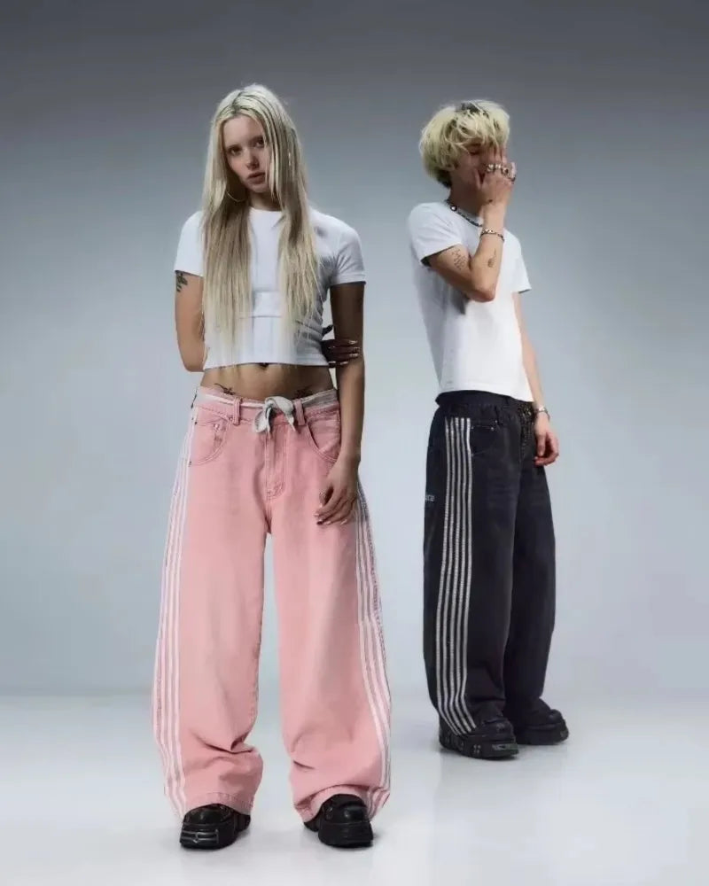 Three Striped Baggy Jeans