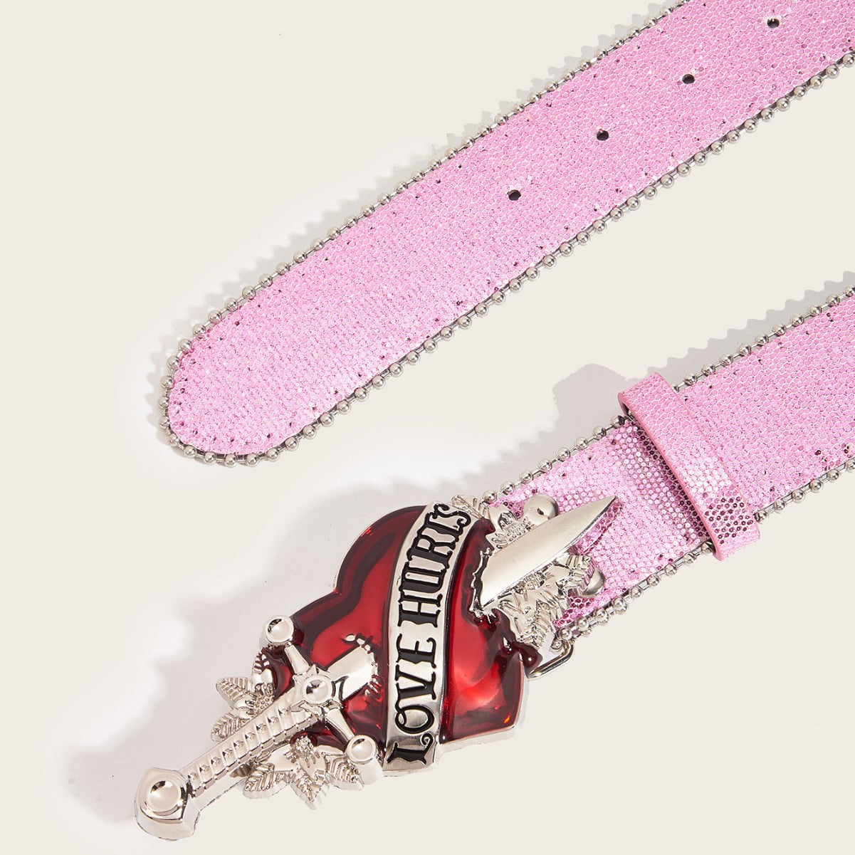 Y2K Heart Belt