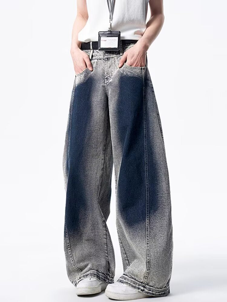 Baggy Washed Grey Jeans