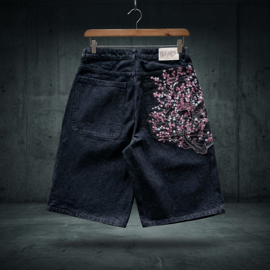Cherry Blossom Jorts