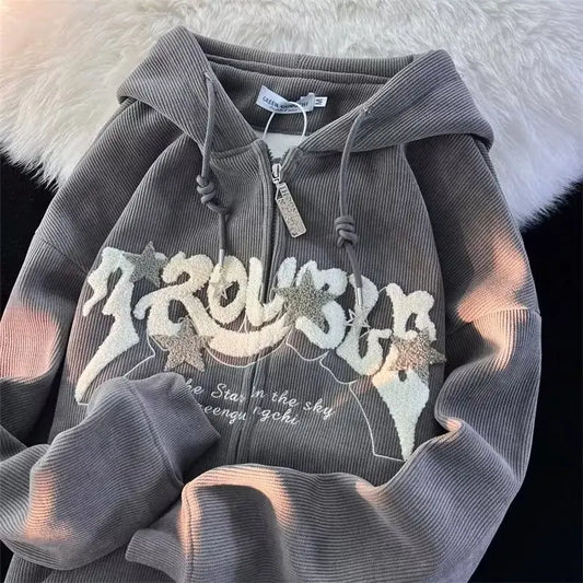Y2K Thermal Light Weight Zip Up