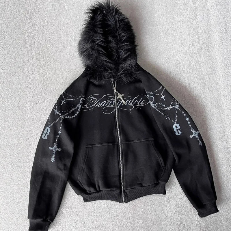Fur Gothic Zip Up