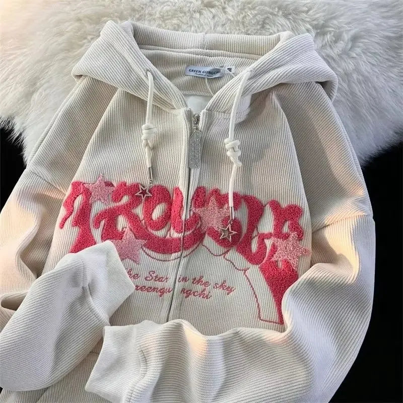 Y2K Thermal Light Weight Zip Up