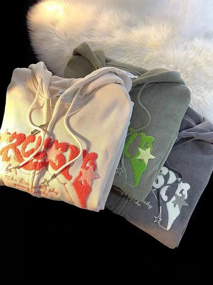 Y2K Thermal Light Weight Zip Up