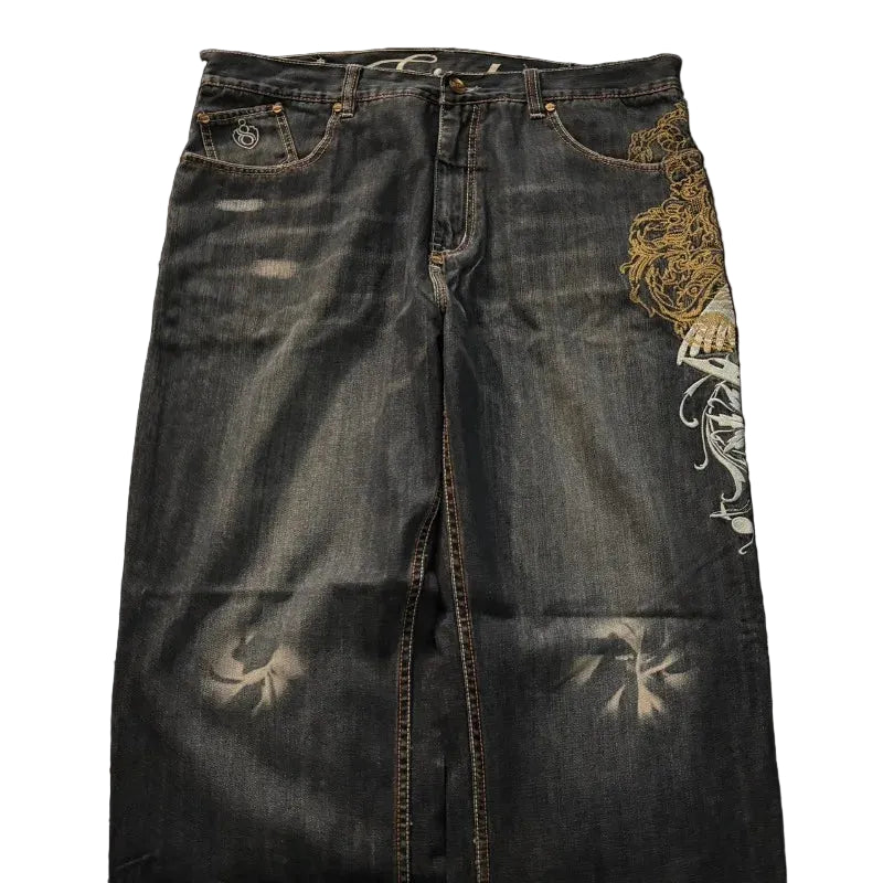 Y2K Cyber-Sigilism Baggy Jeans