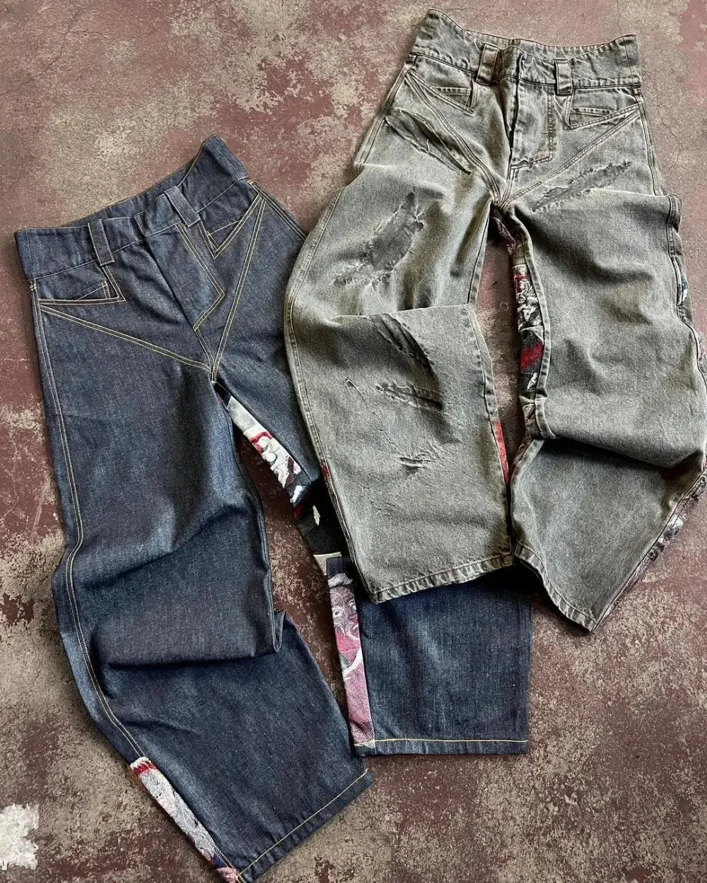 Si-Fi Embroidered Y2K Jeans