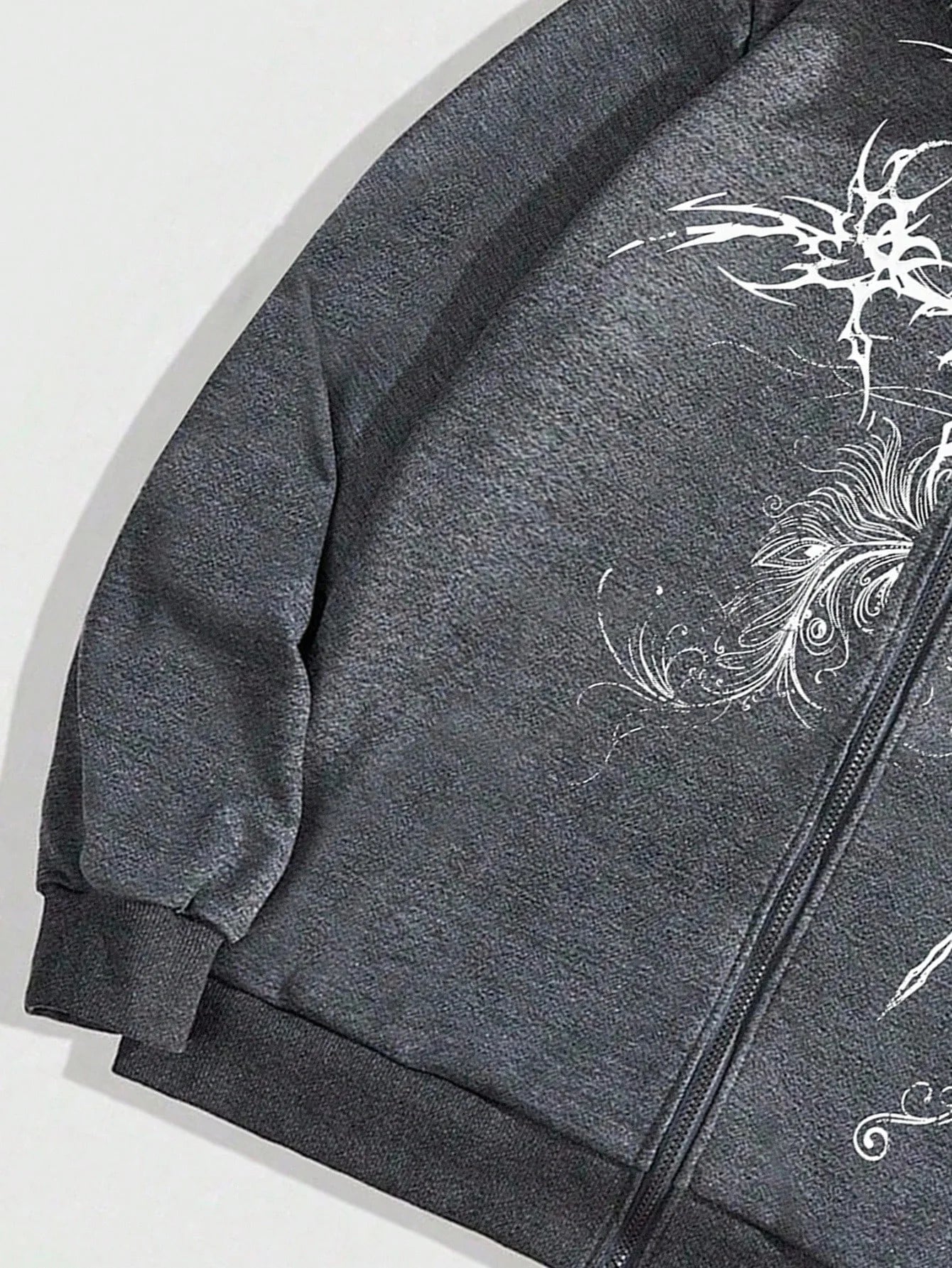 Y2K Cross Fur afflicted Zip Up