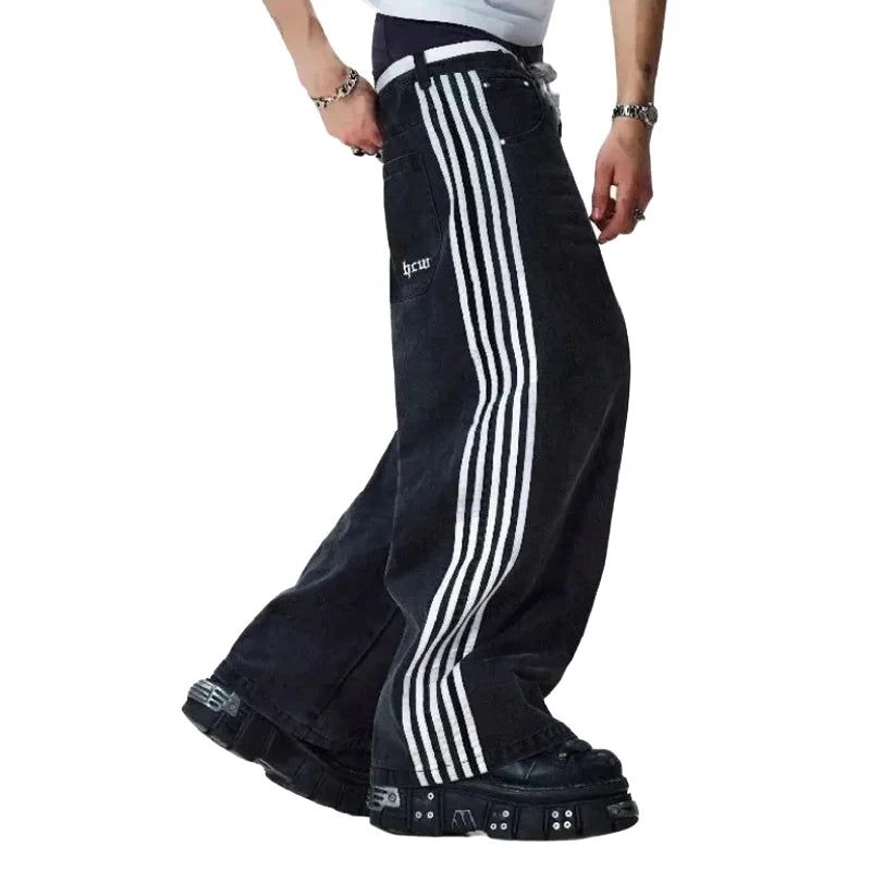 Three Striped Baggy Jeans