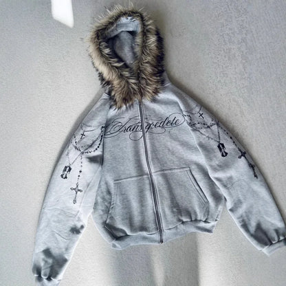 Fur Gothic Zip Up