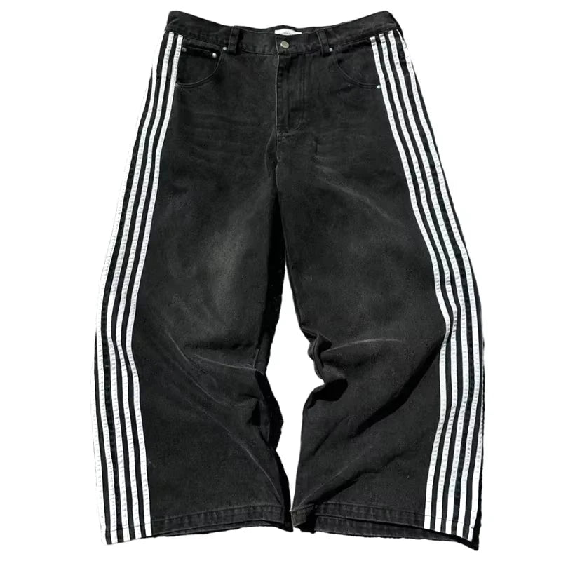 Three Striped Baggy Jeans