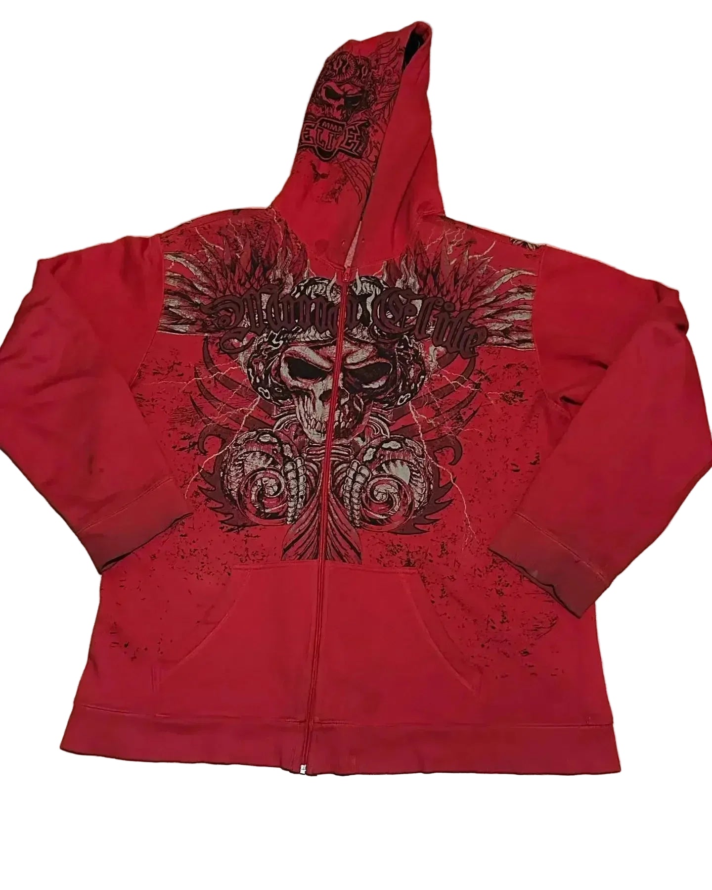 Gothic Skull Y2K Zip-Up