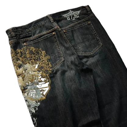 Y2K Cyber-Sigilism Baggy Jeans