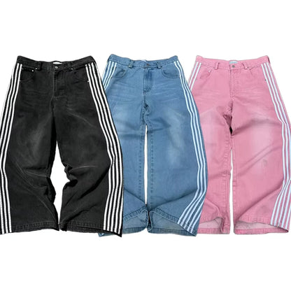 Three Striped Baggy Jeans