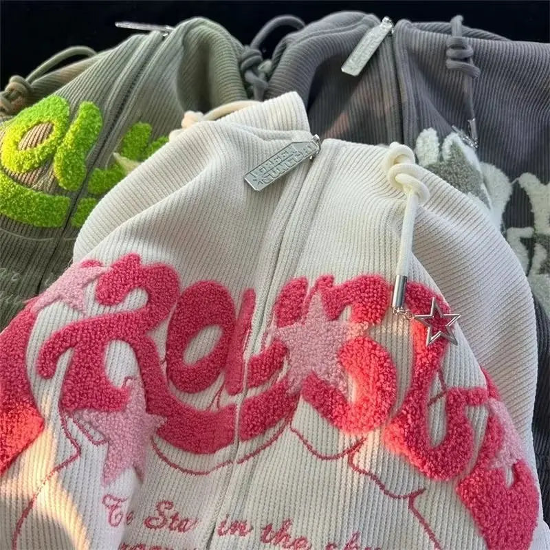 Y2K Thermal Light Weight Zip Up