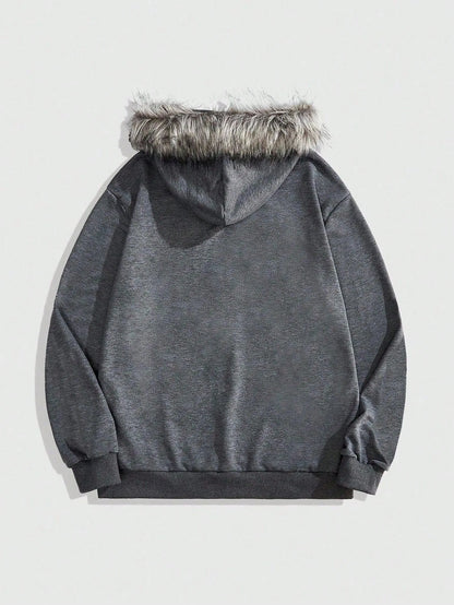 Y2K Cross Fur afflicted Zip Up