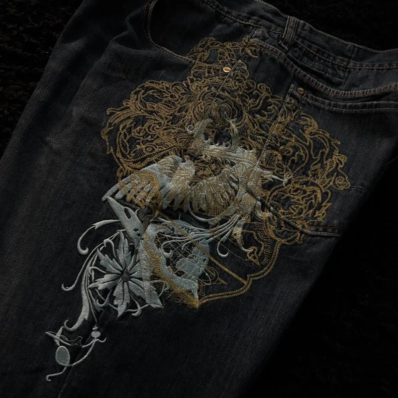 Y2K Cyber-Sigilism Baggy Jeans
