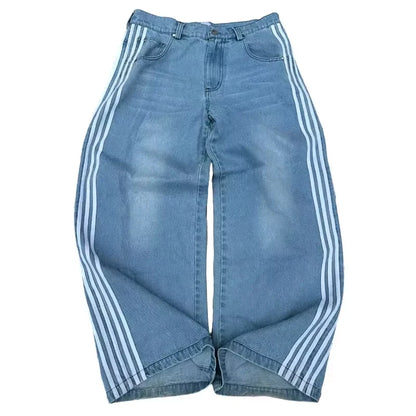 Three Striped Baggy Jeans